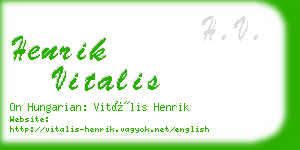 henrik vitalis business card